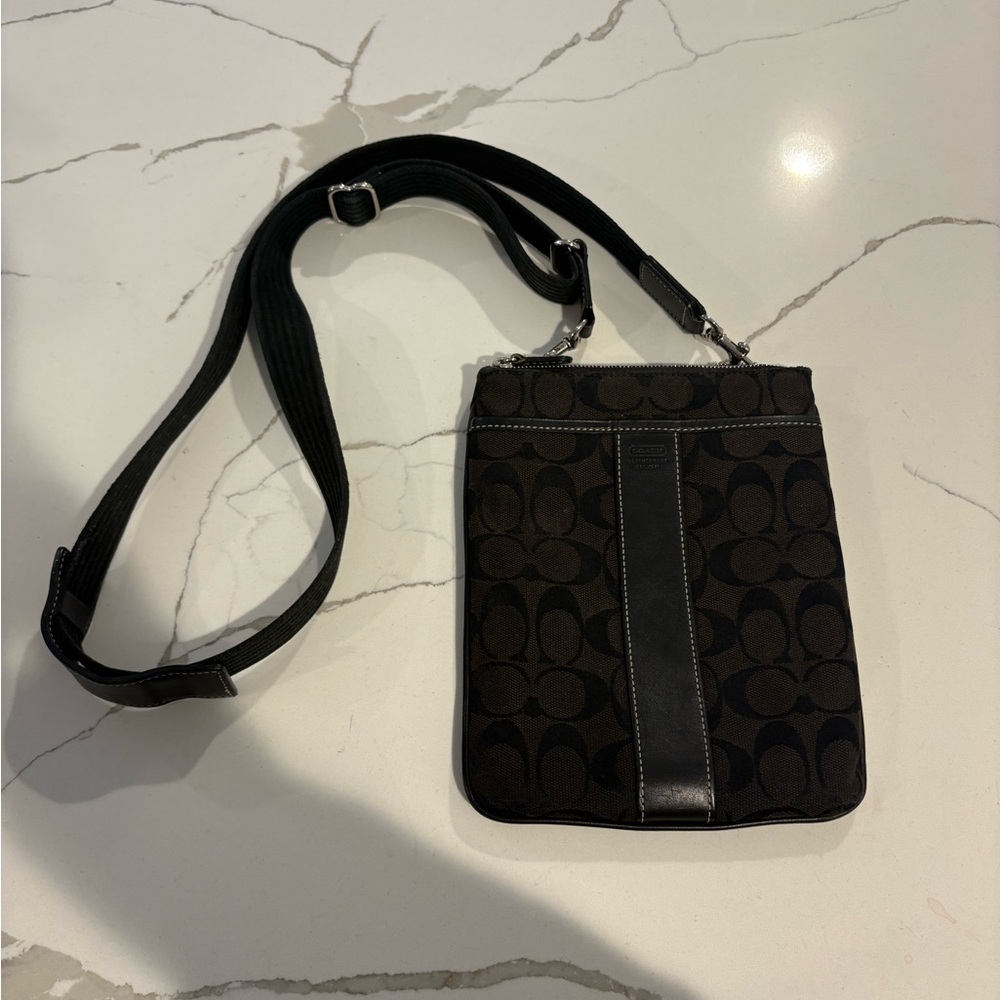 Coach Crossbody Bag, Black with Adjustable Straps